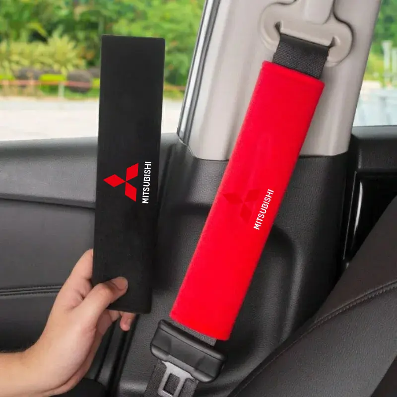 For Car Car Seat Belt Cushion Strap Cover Safety Shoulder for Outlander Lancer EX ASX Eclipse L200 Pajero Triton Accessories