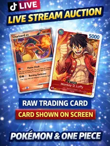 Raw Trading Card – Live Stream Auction Item (Pokémon & One Piece)
