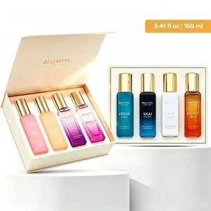 Perfume Set for Women 4x20ml, Fresh Aquatic Honey Floral Eau De Parfum, Musk & Vanilla Notes, Long Lasting Fragrance, Unisex Scent Gift