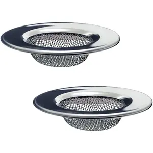 1.50" Bathtub Strainers, Bathroom Sink Strainers, Shower Drain Hair Catcher, Drain Strainer for Laundry, Mop Pool, Utility, Slop, RV Sink, Stainless Steel, Pack-2