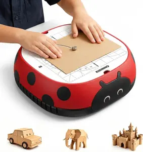 Upgarded Safe Power Cardboard Cutter for Kids, STEM + STEAM Educational Toy for Boys and Girls Ages 5+, Upcycled Tool for DIY Cardboard Projects, Engineering & Creativity