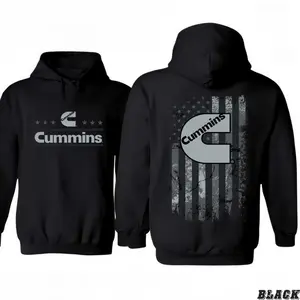 JH Design Cummins Diesel Hoodie & T-Shirt – Vintage American Workwear Graphic Pullover for Men & Women, Classic Mechanic Streetwear, Durable Cotton Blend Unisex Top, Diesel Power Graphic Hoodie, Casual Garage Style for Truck & Engine Lovers