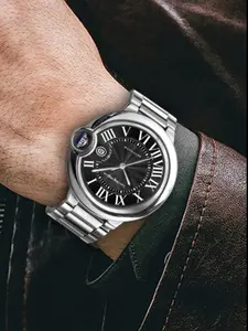 Luxury European and American style high-end business balloon series men's mechanical watch, automatic winding, hollow design, calendar display, butterfly buckle stainless steel strap, high aesthetic value, light luxury, fashionable, casual, versatile, soc