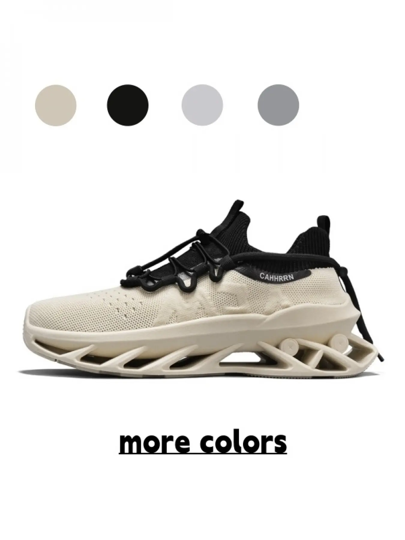 Men's All-Black Techwear Blade Sneakers, Breathable Knit Upper, Rugged Blade Sole, Lightweight & Stylish, Ideal for Outdoor & Streetwear