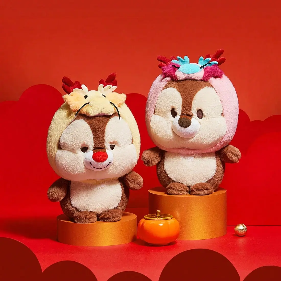 Disney Chip Dale Collection 12in. CNY Plush Toy -  Soft and Comfortable Healing Gift Cute, High Quality Plush Toy for Disney Fans