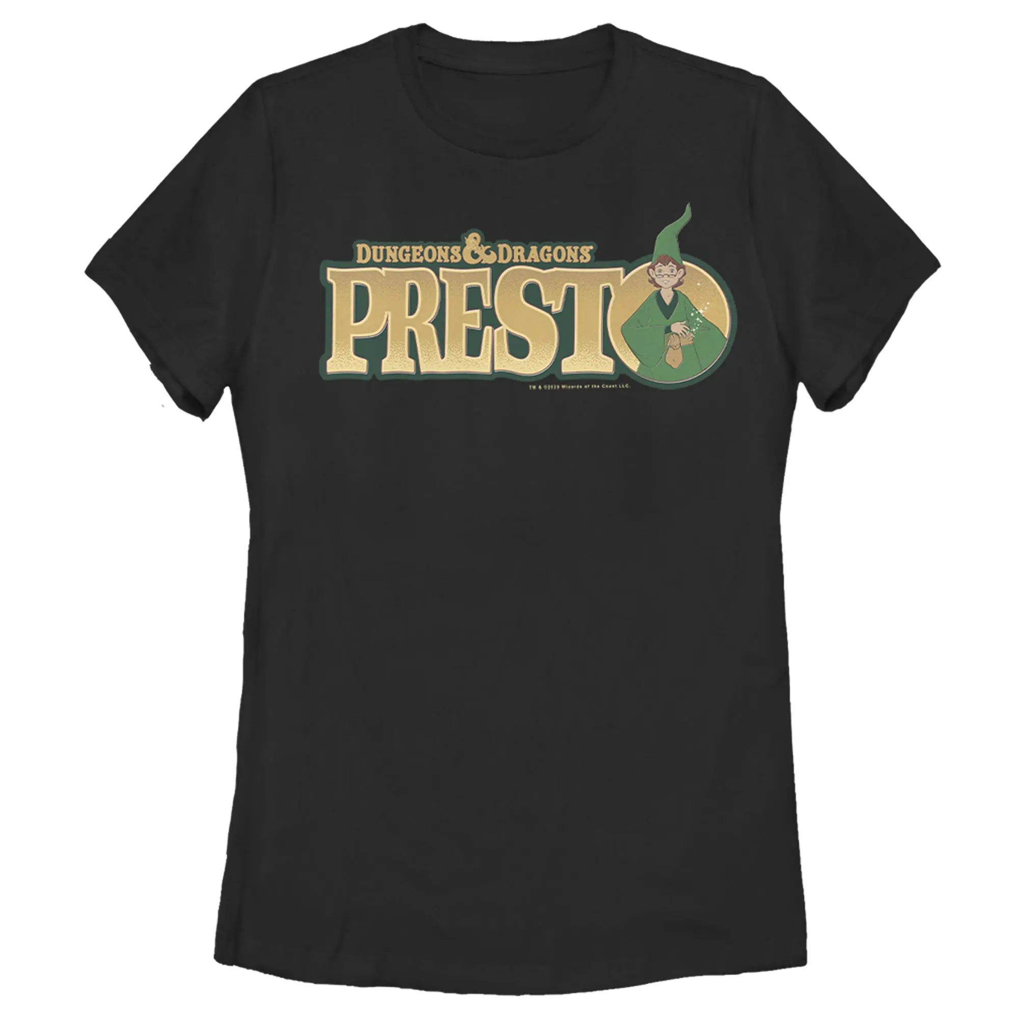 Women's Dungeons & Dragons Presto the Magician Cartoon T-Shirt