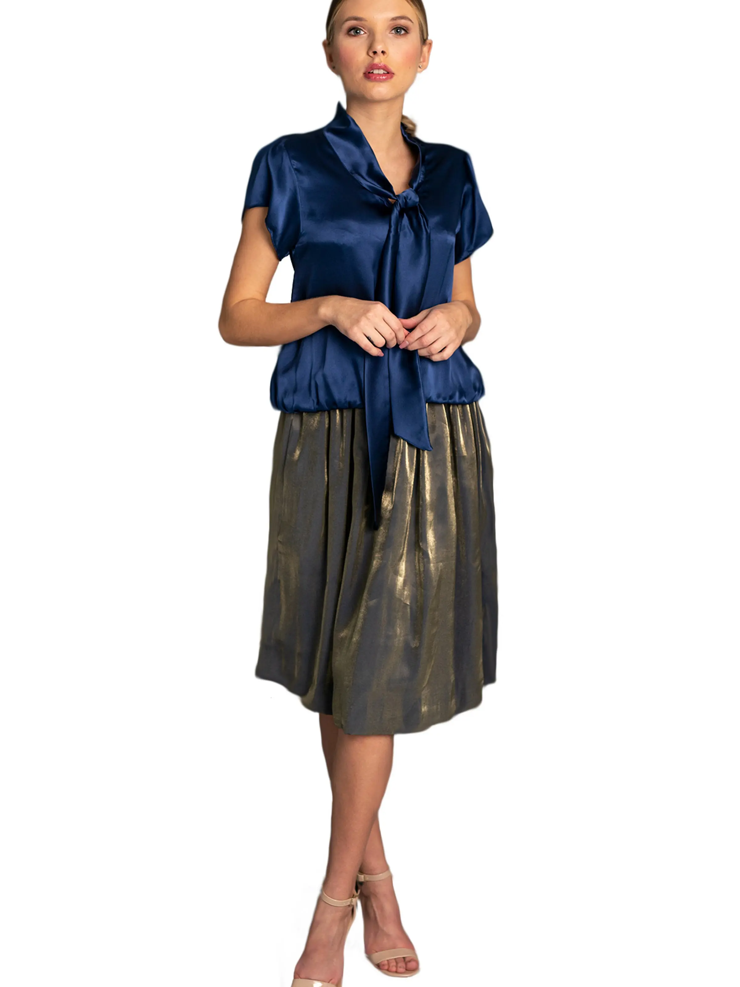Two Tones Silk Skirt
