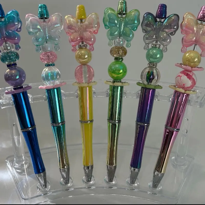 Customized Beaded Pens with ink refills