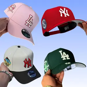 New Era 59FIFTY MLB Fitted Baseball Hats – Classic Yankees Dodgers Embroidered Caps, Structured Crown, Cotton Streetwear