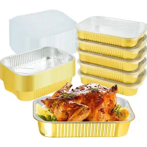 15 Pack 9x13   Foil Pans with  Heavy Duty 13"x9"x2.4" Foil  Containers with , Tin Foil Pans for Baking, Meal Prep, Freezer, Heating and Takeout