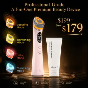 EMS Microcurrent Face Lift Device – Instant Anti-Aging & Wrinkle Removal Tool, Red Light Therapy to Stimulate Collagen, Eliminate Wrinkles & Tighten Skin, Clinically Proven for Face & Neck