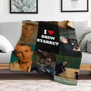 Drew Starkey Blanket Movie Throw Blanket Super Soft and Warm Lightweight Flannel Blankets Soft Plush Travel Blanket for Bedroom Couch Office All Season Gift for Women Men