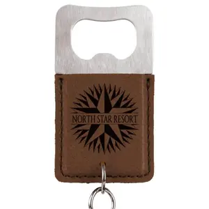 Bottle Opener Rectangle Leatherette