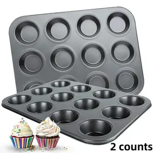 2 Counts 12 Cupcake Plates, Non Brownie Baking Utensils, Pancake Jars, Cupcake Trays, Kitchen Ovens, Baking Pans
