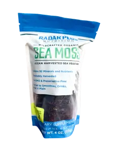 Irish Sea Moss for Optimum Health and Fitness - Chondrus Crispus Species - 4 oz Dry Sea Moss - Radar Plus Nutrition Edible Natural