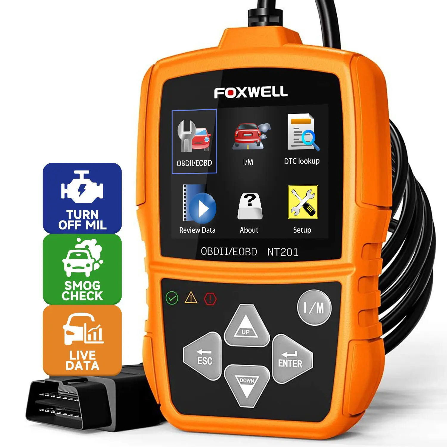 NT201 Auto OBD2 EOBD CAN Fault Code Reader Scanner Car Diagnostic Scan Tool AU