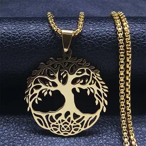 [Holiday gift Limited time event] New round tree of life necklace fashionable and versatile clavicle chain personalized design jewelry