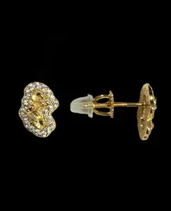 Ali Jewelers Nugget Stud Earrings, Silver Screw-Back Earrings, Nugget Earrings