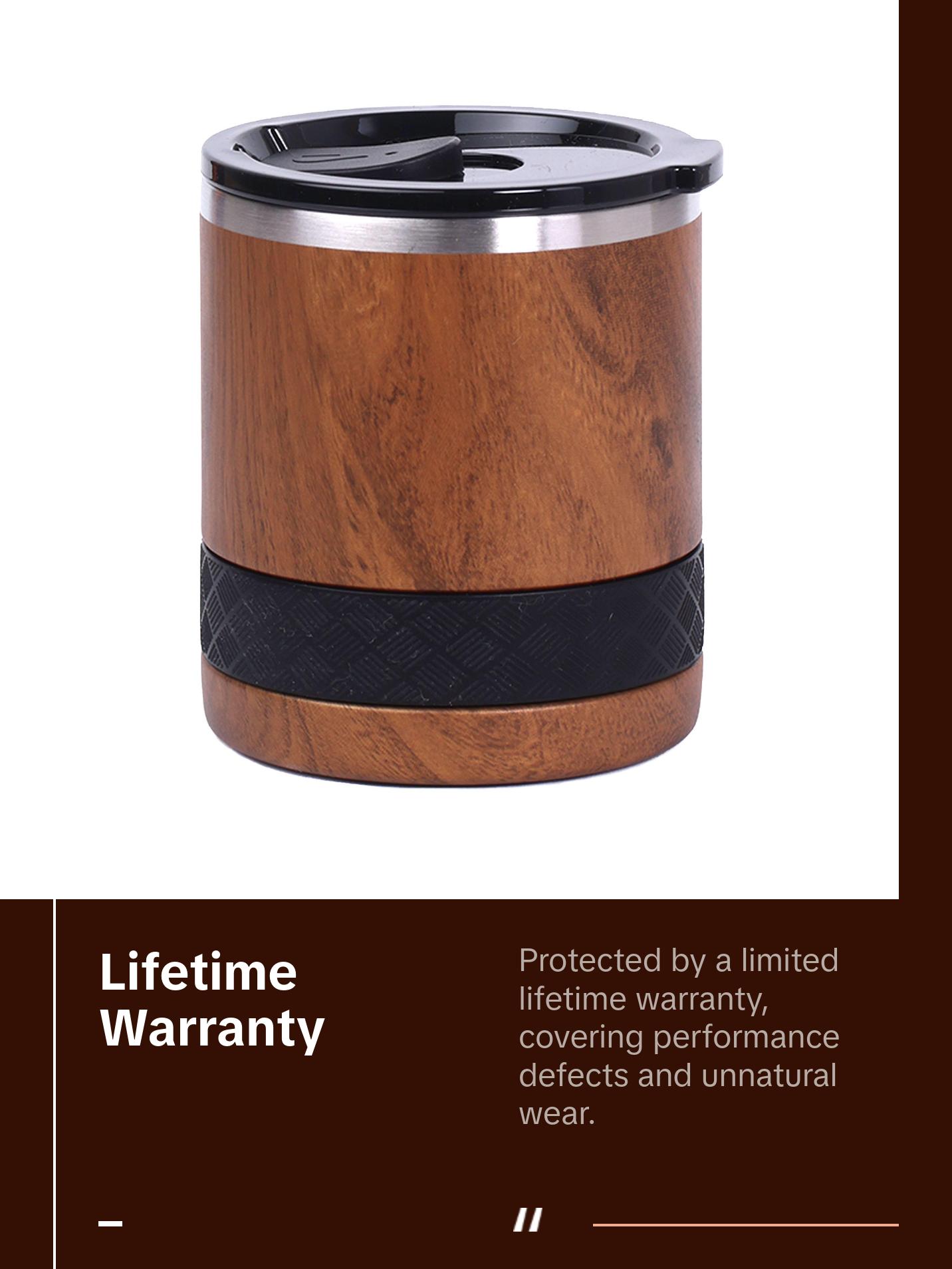 Elemental Lowball Tumbler 10oz - Stainless Steel Cup with Non-Shattered Tritan Lid, Insulated Whiskey Glass - Rocks Tumbler