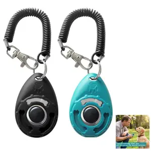 Dog Training Clicker with Wrist Strap & Keyring – Pet Training Clicker for Dogs, Puppies, Cats & Birds, Potty Training Tool for Obedience & Behavior Training