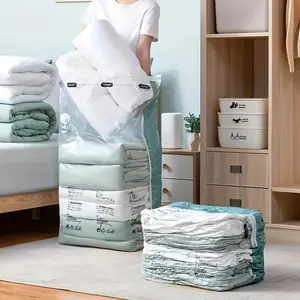 3pc Vacuum Storage Bag, Travel Accessories, Suitable for Travel Use, Portable Storage Bag, Space Saving Compression Bag, 3D Cube Large Capacity Storage Bag, Suitable for Clothes, Bedding, Plush, etc. Storage, Travel Storage Bag, Home Organi