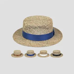 Top hat business banquet hat fashionable breathable hand-woven straw hat