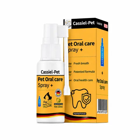 Cassiel Pet Oral Care Spray for Cats & Dogs, Daily PetMouth Care Spray, Gentle Oral Cleaning, Easy Home PetCare Bottle, 30ml