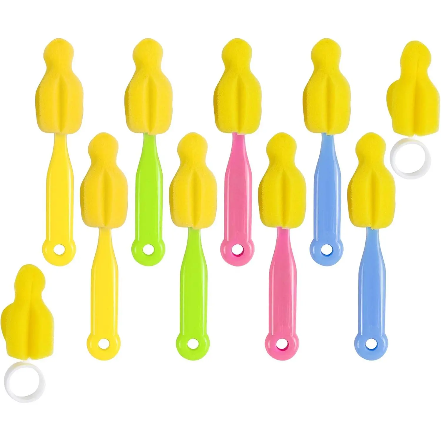Affordable Unisex Baby Care High-Quality Items Small Brush Set - Milk Bottle Nipple Brushes, Pacifier Sponge Cleaners for Baby Bottles and Accessories (10 Pcs), Brush Cleaner Kit