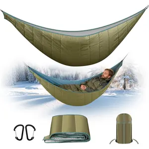 Hammock Underquilt, Insulated Camping Quilt for Warm Sleeping, Easy to Setup and Packable for Camping, Hiking, Travel, Beach, Backyard, Patio (Army Green)