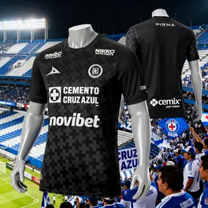2526 Mexico League  Cruz Azul Third Away Black Short Sleeve Top Football Jerseys LIGAMX Fan Edition