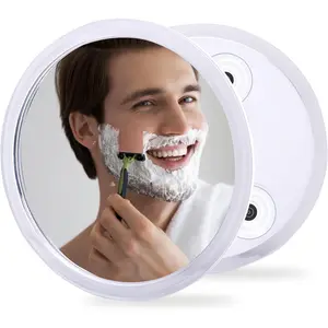 Anti Fog Shower Mirror for Shaving and Makeup with 3 Removable Powerful Suction Cups, Shatterproof Glassless Safety Mirror for Shower Bathroom Kids
