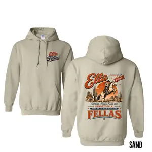 Ella Fellas Club Shirt Hoodie, Western Cowboy Sweatshirt, Rodeo Concert Graphic Shirt, Choosin Texas, Cowboy Shirt, Music Tee Menswear Classic