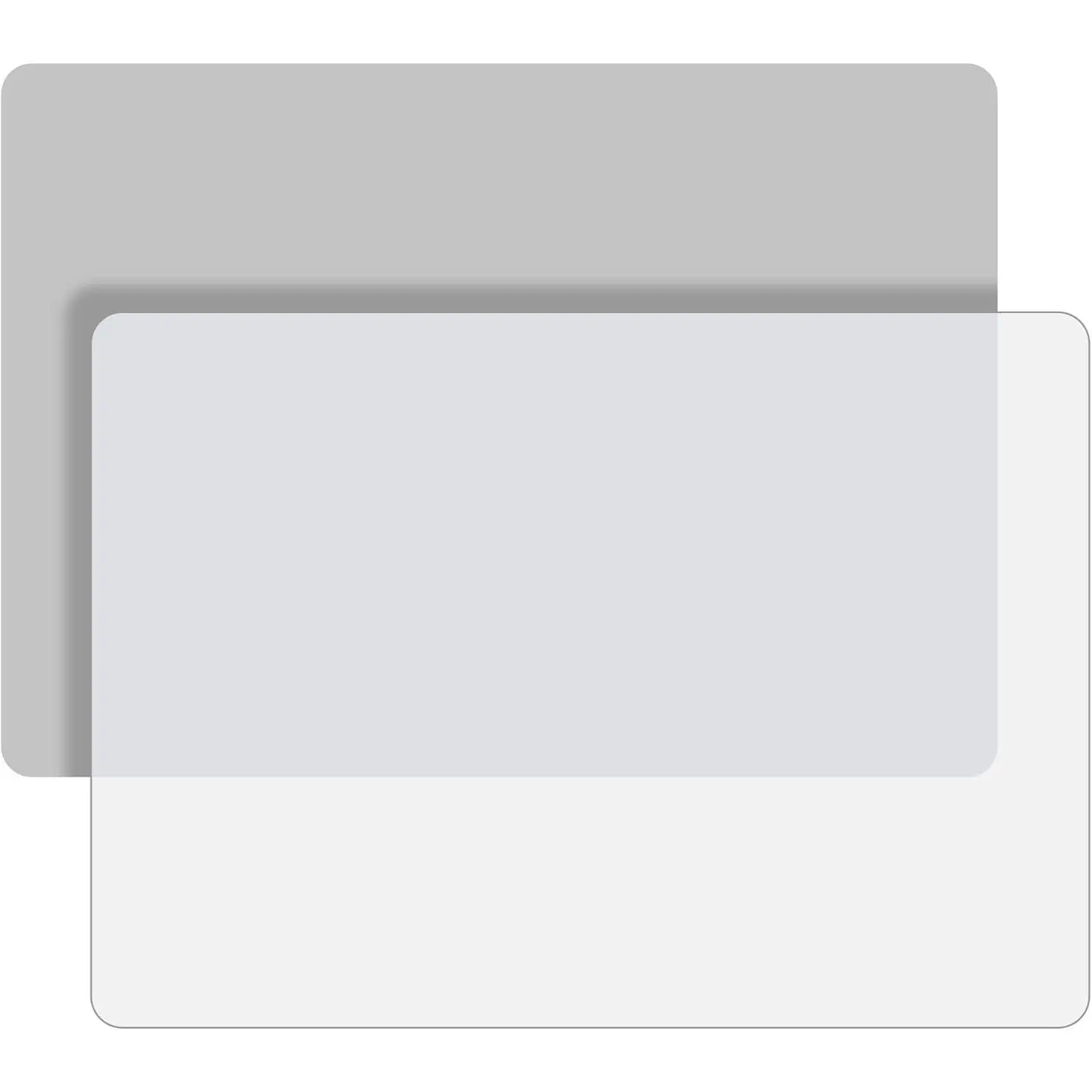 Mats for Crafts, 2 count 11.69" x 8.26"  Mats for ,  Clay Play Dough Mat, DIY Arts and Crafts, Light Gray & Clear