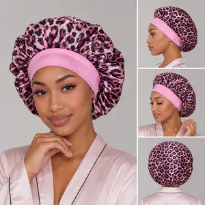 5-Pack Luxury Silk Satin Bonnets - Elastic Wide Cap Haircare