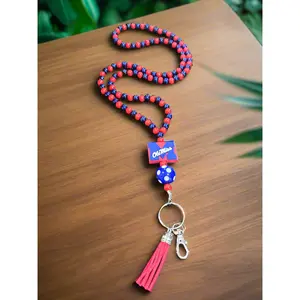 Ole Miss Rebels Custom Beaded Lanyard