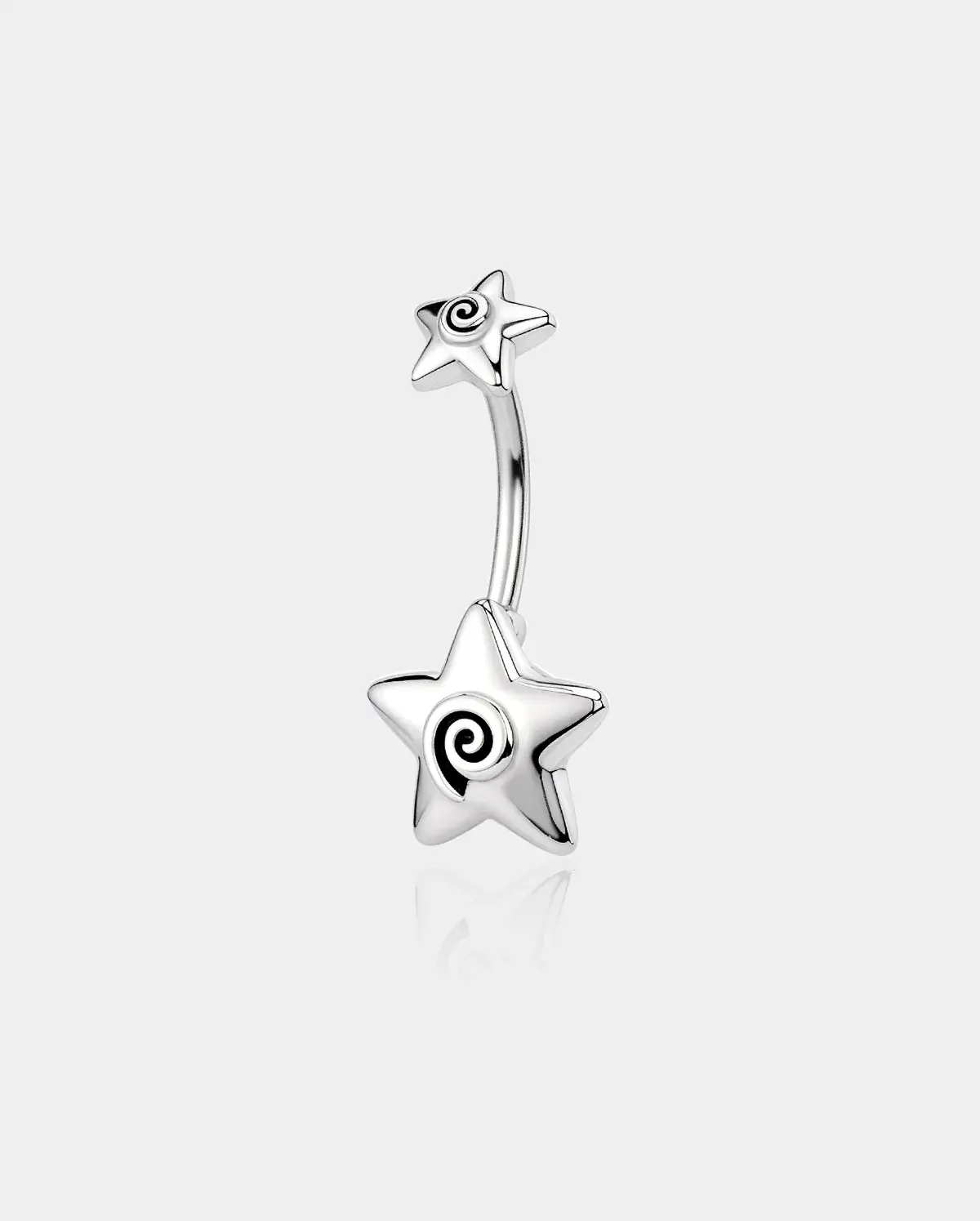 Swirl Star Belly Button Ring