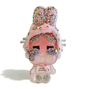 【Diamond-Encrusted】CRYBABY Plush Straw Cup