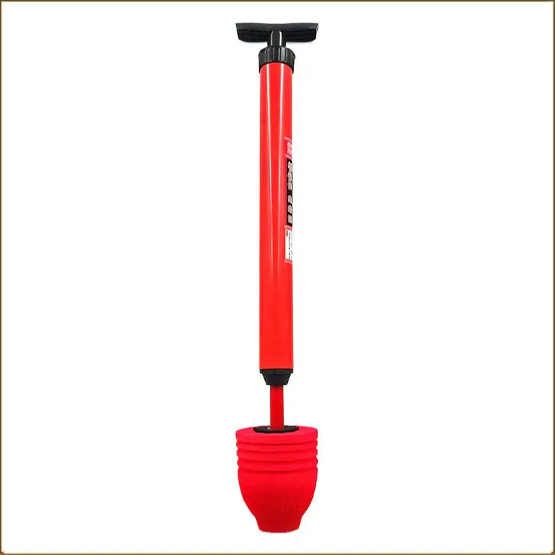 Toilet Plunger and Drain Unclogger, Rust-Proof Stainless Steel Air Blaster with 4 Interchangeable Rubber Heads for Household Kitchen and Bathroom Drains, Manual, Eco-Friendly, Kitchen/Bath, Unclogging, Households, 4 Interchangeable Heads