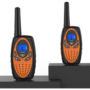 Two Way Radios for Adults, M880 FRS Walkie Talkie Long Range with VOX Belt Clip/Hands Free Walki Talki with Noise Cancelling for Women Kids Camping Hiking Cruise Ship (Orange 2 in 1)