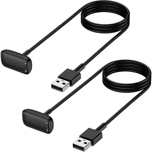 Charger Cable Replacement for Fitbit Charge 6/Charge 5/Luxe Smartwatch (3.3Ft/2 Pack)