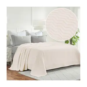 Superior Jena Cotton Textured Chevron Woven Blanket, Cal King