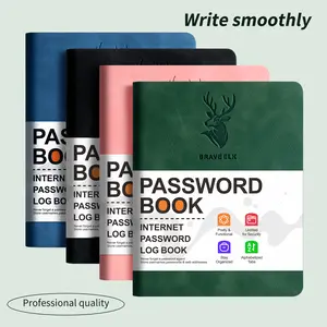 Senior-Friendly Password Organizer: Secure Leatherbound Logbook w/ Large Print & Alphabet Tabs - Prevent Identity Theft, Pocket-Size Convenience, Planner Notebook