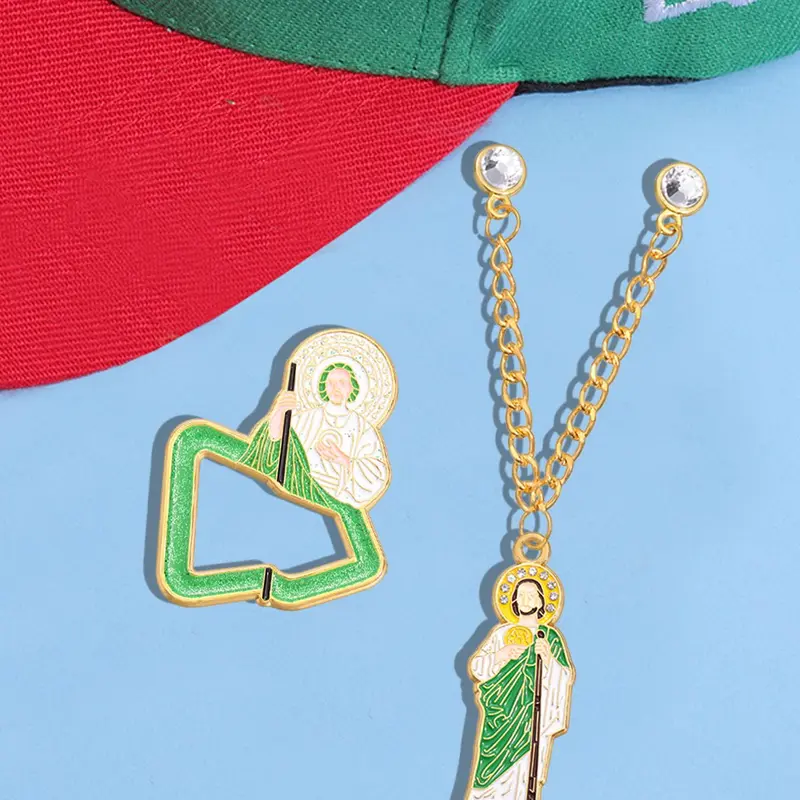 Religion Jesus Hat Pin, Rooster Hat Pin, Fashionable Baseball Cap Hat Decoration for Women & Men, Trendy All-match & Exquisite Brooch for Birthday Gift, Alloy Brooch Pin, Fashion Accessory