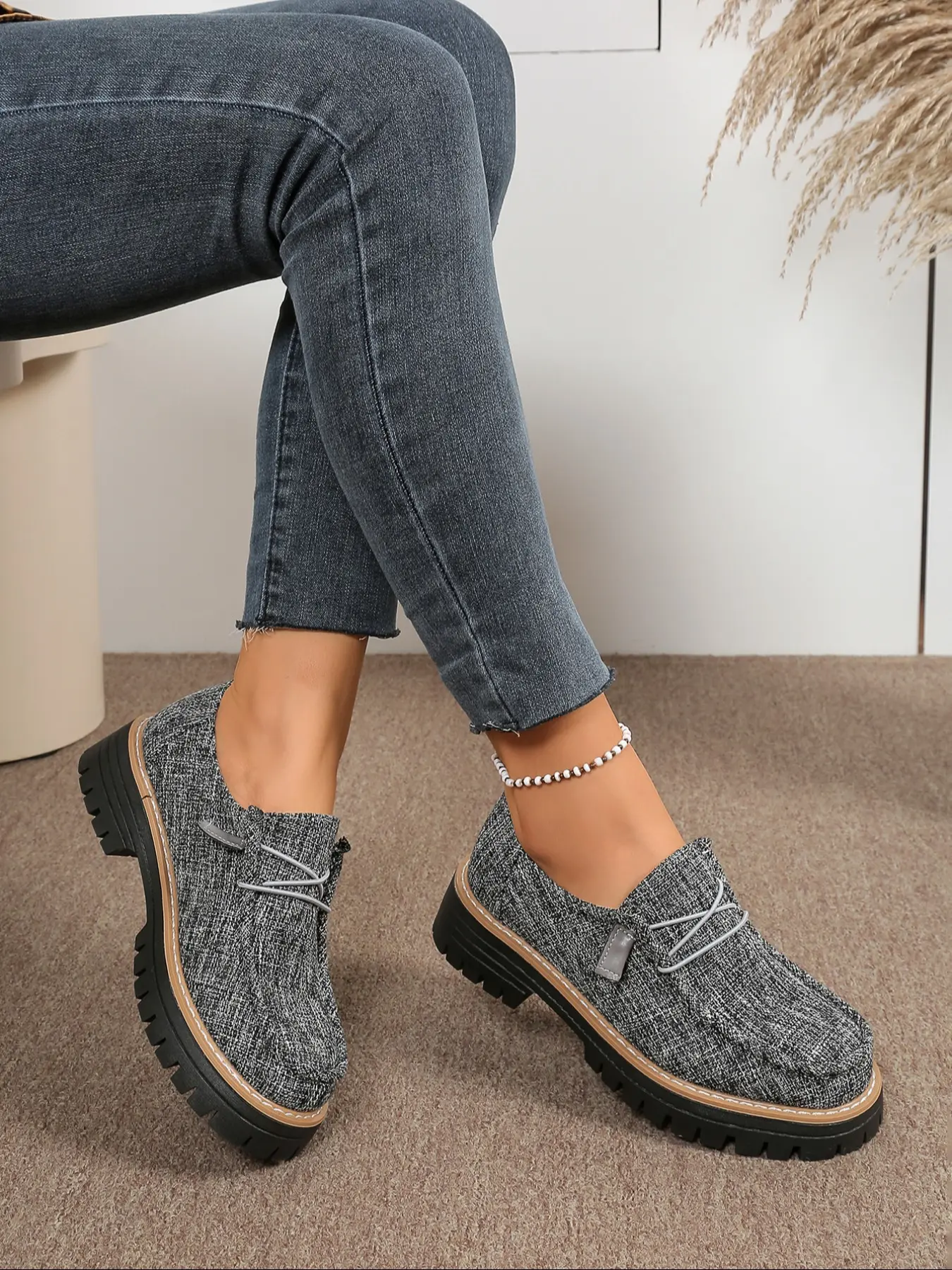 Breathable Canvas Loafers and Oxford Shoes for Boys/girls, Casual One-Button Linen Mesh Design, Multi-Functional Comfort Shoes, Slip On Shoes, Breathable Footwear, Youth Fashion Shoes