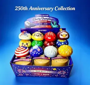 New national style steamed buns - made of soft TPR material, relieve stress, surprise upon opening, suitable as various festival gifts, and perfect for exchanging gifts among children