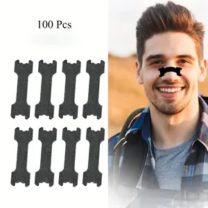 100pcs Breathable Nasal Strips, Anti-Snoring & Sleep Aid, Oil-Proof Sweat-Resistant, High-Efficiency Sports Nose Stickers, Nostril Opener