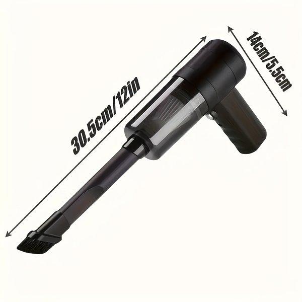 One Handheld Vacuum Cleaner - Portable with Blowing And Suction Features, Side Brushes, Anti-Tangle Hair Design, Low Noise at 40Db, 4.5Kpa Suction Power, Suitable for Cleaning Cars, Keyboards, Laptops, And Office Dust, Includes a Crevice Tool