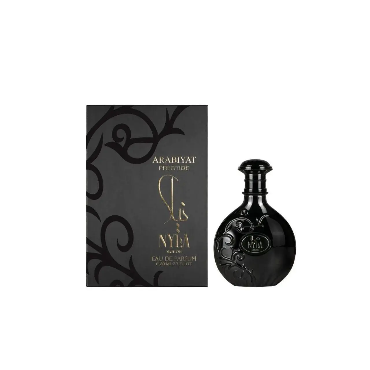 arabiyat Nyla Suede Women's EDP Spray, 80ML | Signature Scent with Caramel, Coconut Cream, and Vanilla | Arabian Fragrance Perfumes, Vanilla Scents, Spray Bottle, Women's Fragrance