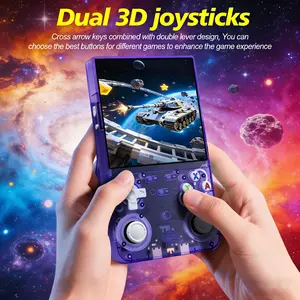 R36 Ultra Retro Portable Handheld Compact Game Console, 4-Inch IPS HD Screen, Dual 3D Joysticks, Rk3326 Gaming Chip, Long-Lasting 3500mah Battery