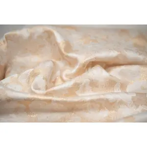 Peachy Clouds Metallic Brocade Fabric | Blue Moon Fabrics